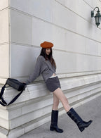 [ KR0335 ] Bite me mid waist skort