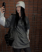 [ Pre-order ] Freaky Stud Leather Messenger Bag