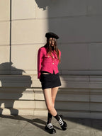 [ KR0335 ] Bite me mid waist skort