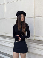 [ KR0335 ] Bite me mid waist skort