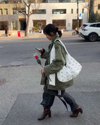 [ Pre-order ] Freaky Stud Leather Messenger Bag