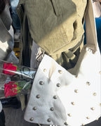 [ Pre-order ] Freaky Stud Leather Messenger Bag