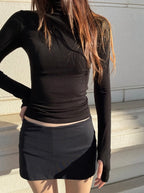 [ KR0335 ] Bite me mid waist skort