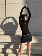 [ KR0335 ] Bite me mid waist skort