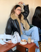 [ Pre-order ] Freaky Stud Leather Messenger Bag