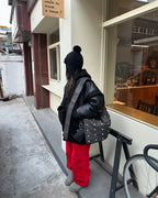 [ Pre-order ] Freaky Stud Leather Messenger Bag