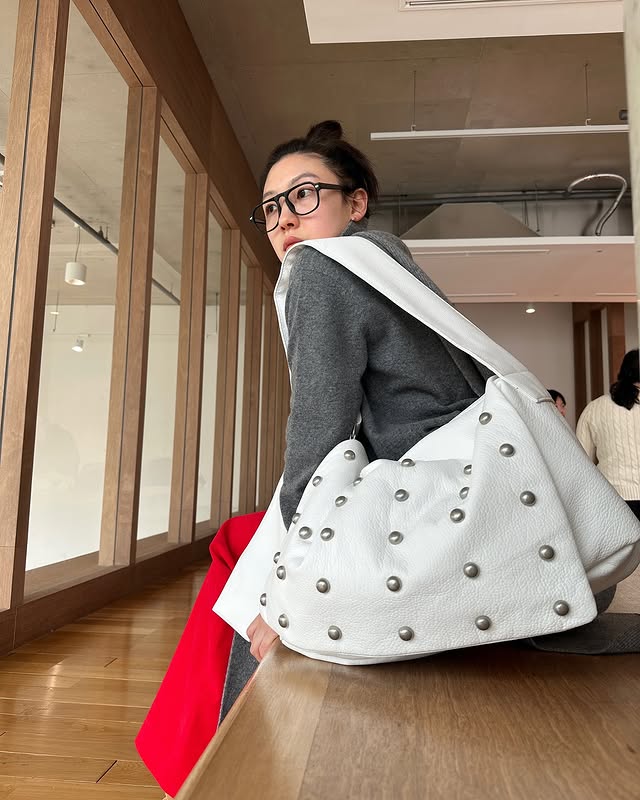 [ Pre-order ] Freaky Stud Leather Messenger Bag