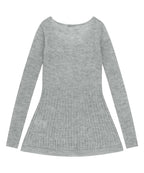 [ Pre-order ] Soft Bell Knit Light Grey
