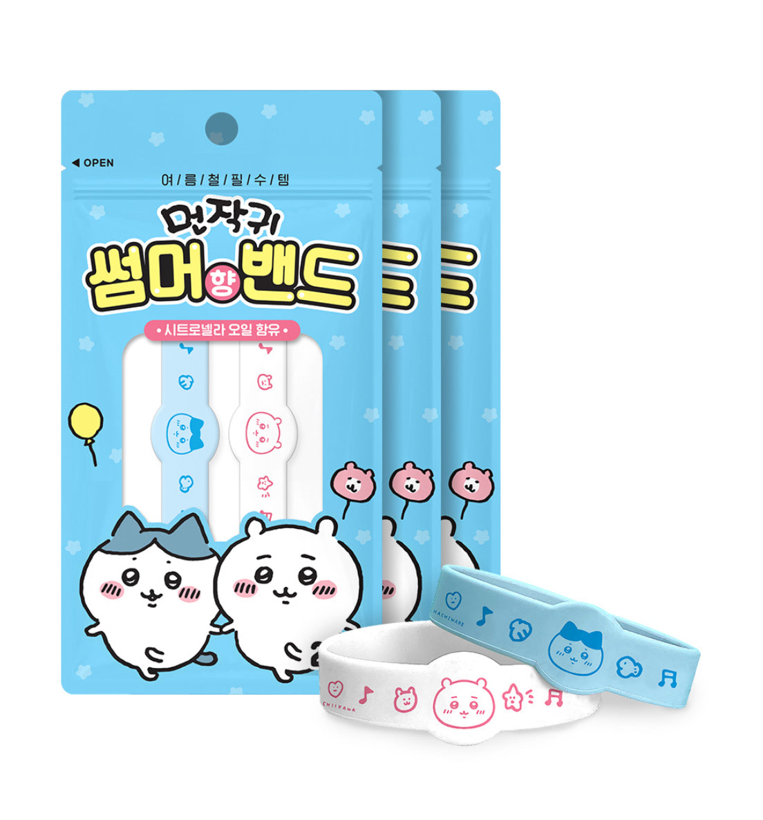 [ 韓國直送🇰🇷 ] Sanrio Chiikawa 防蚊手帶 ( 1包2條 )