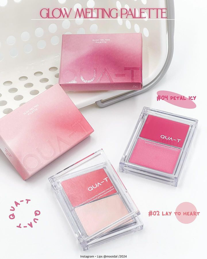 [ 店主極推 - 現貨 ] QUA-T 光澤保濕胭脂高光盤✨Glow Melting Palette