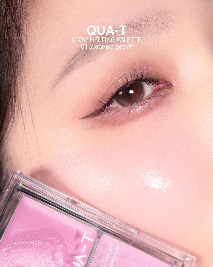 [ 店主極推 - 現貨 ] QUA-T 光澤保濕胭脂高光盤✨Glow Melting Palette