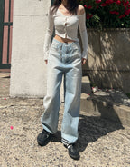 [ 已停產 KR0360 ] Denim Wide Pants
