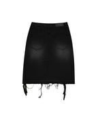 [ Pre-order ] Damage Denim Midi Skirt