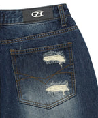 [ Karina 同款 Pre-order ] Faye Damage Jeans