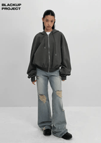 [ Pre-order ] Made Del Luna Damage Bootcut Denim Pants