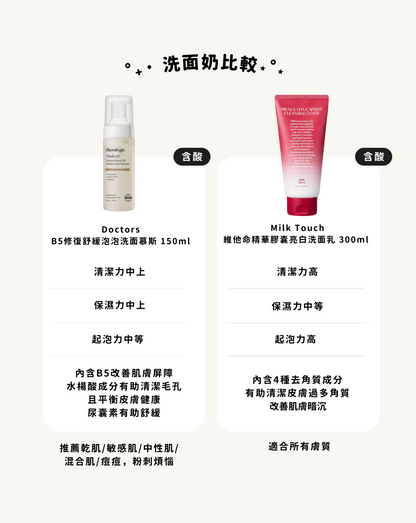 [ 現貨 ] Milk Touch❤️維他命精華膠囊亮白洗面乳 ( 乾肌/油肌都啱用👍🏻 )