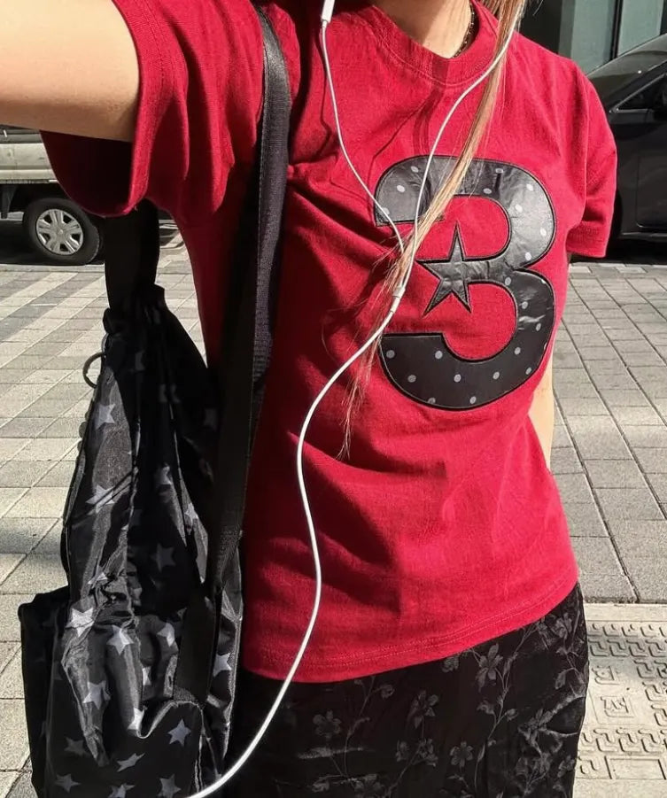 [ Pre-order ] 3 logo Dot Slim Fit T-Shirt