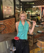 [ 店主極推 Pre-order ] PWC Button-up Jersey Halter Neck Top