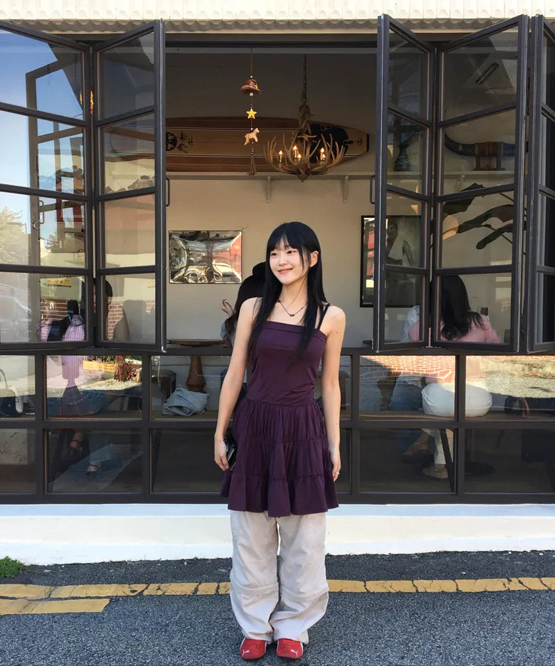 [ 店主推薦 Pre-order ] PWC Jersey Shirrimg Tiered Midi Skirt