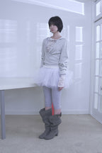 [ Pre-order ] Stripe Wrap Hood Cardigan