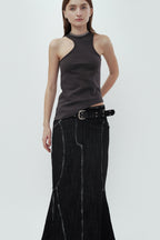 [ Pre-order ] Two Ring Rivet Belt Black
