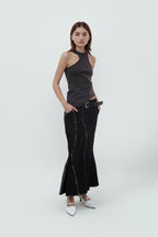 [ Pre-order ] Two Ring Rivet Belt Black