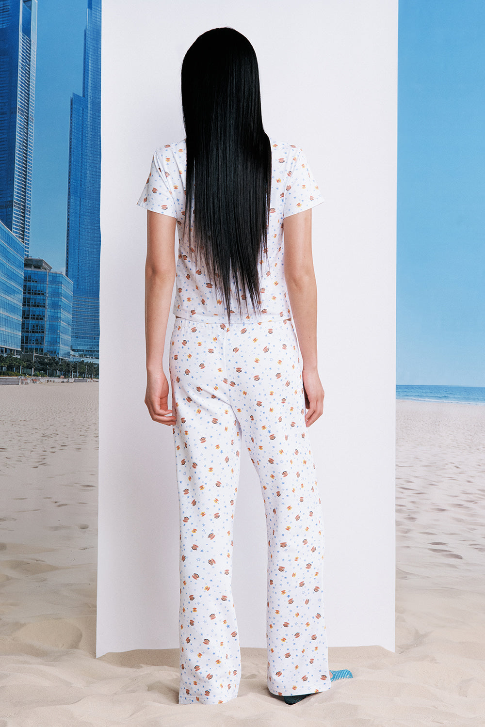 [ Pre-order ] Sunburn X Paul Frank Cotton Banding Pants