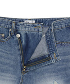 [ Pre-order ] Damage Denim Midi Skirt