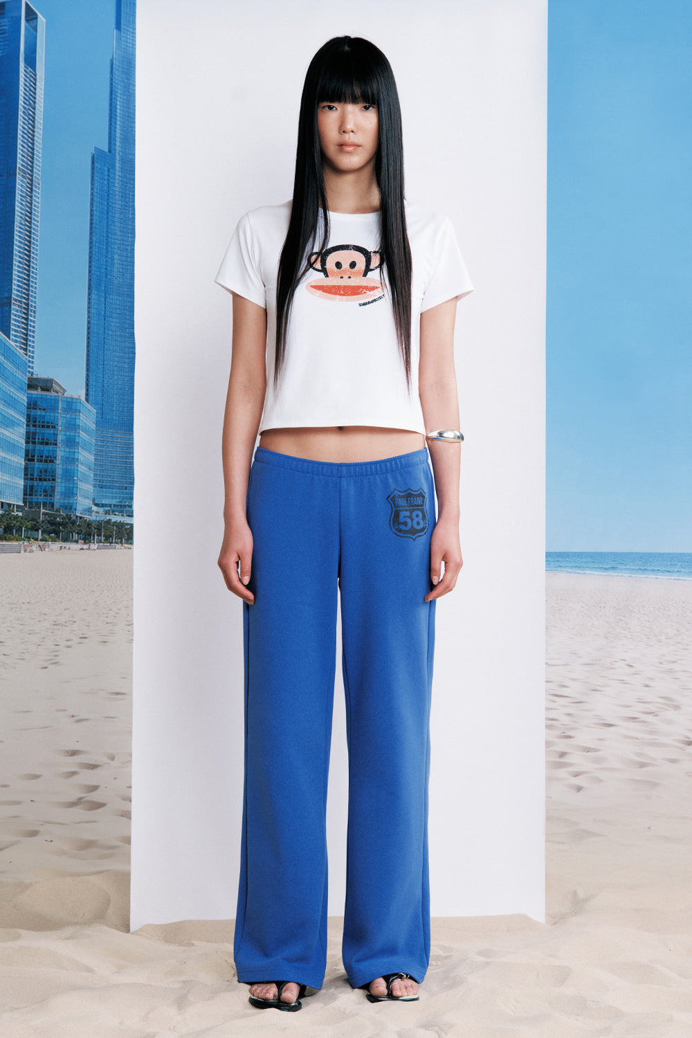 [ Pre-order ] Sunburn X Paul Frank Cotton Banding Pants