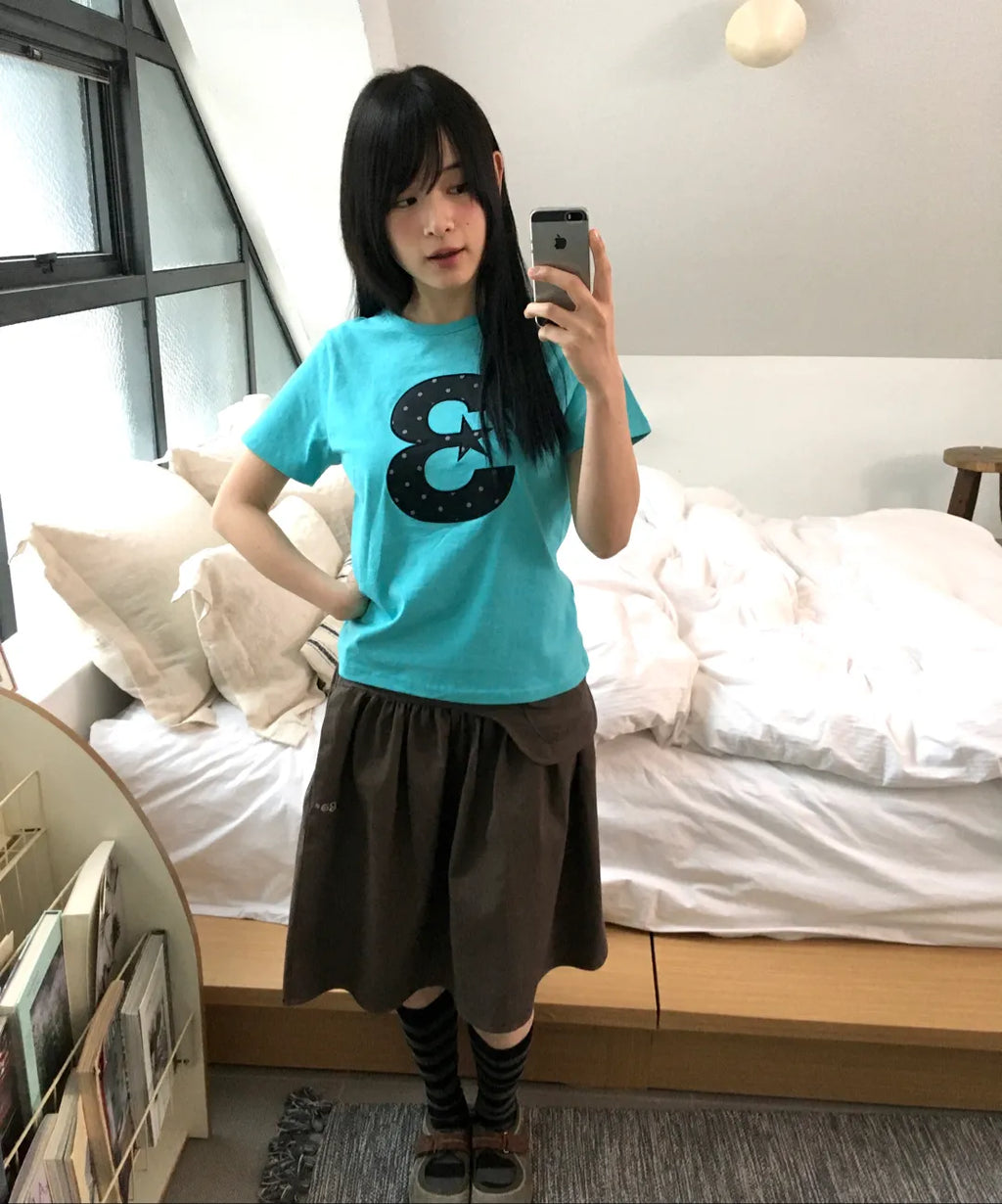 [ Pre-order ] 3 logo Dot Slim Fit T-Shirt
