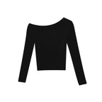 [ 現貨 ] 秋冬必入厚針織單膊側開上衣 Basil Unbalanced Shoulder Knit