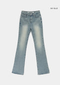 [ Pre-order ] B-Denim Long Slim Boots-cut 017 ( 可選褲長 )