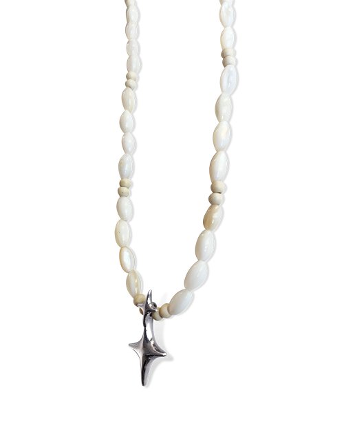 [ Pre-order ] Double Sting White Jagae Necklace