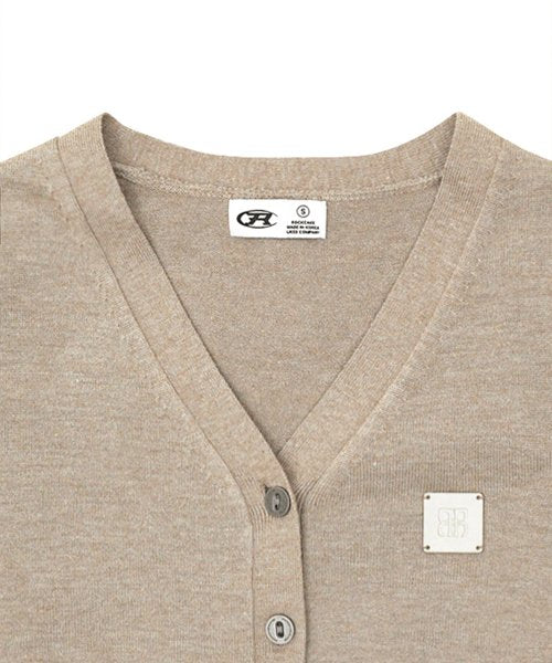 [ Pre-order ] Square Logo Knit Cardigan