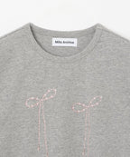 [ Pre-order ] Millo Women Pearl Ribbon T-shirt