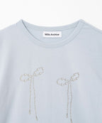 [ Pre-order ] Millo Women Pearl Ribbon T-shirt