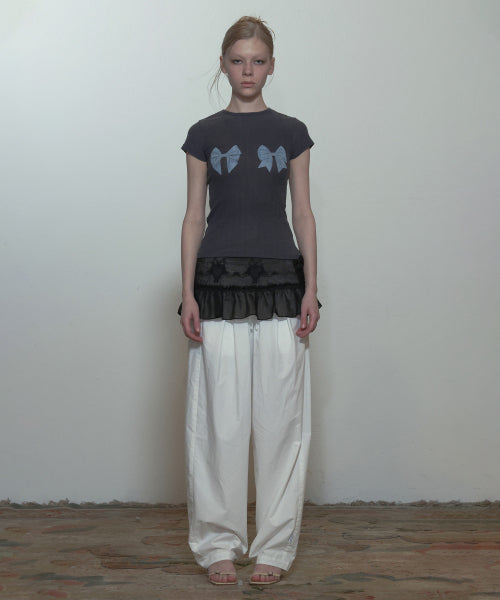Pre-order ] Sculptor Bow Bow Baby Tee – lesson.zero