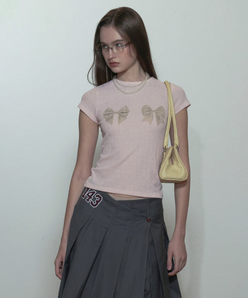 【SCULPTOR】Bow Bow Baby Tee Pre-order ] Sculptor Bow Bow Baby Tee – lesson.zero