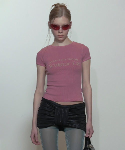 ◎SCULPTOR◎★人気★ Archive Pigment Baby Tee Archive Pigment Baby Tee Dusty Ivory - Sculptor