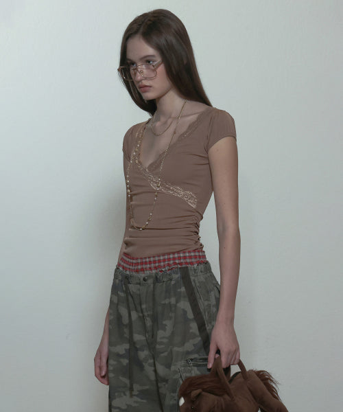 【SCULPTOR】 Lace Trim Wrap Tee ♥2Colors 800x.jpeg?