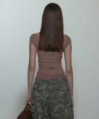 [ Pre-order ] Lace Trim Wrap Tee