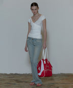 [ Pre-order ] Lace Trim Wrap Tee