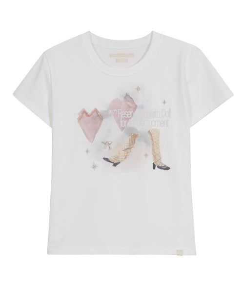 [ 現貨 ] Soft Embroidery T-shirt ( Off White )
