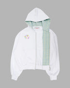 [ Pre-order ] Rabbit Embroidery Zipup Hoodie