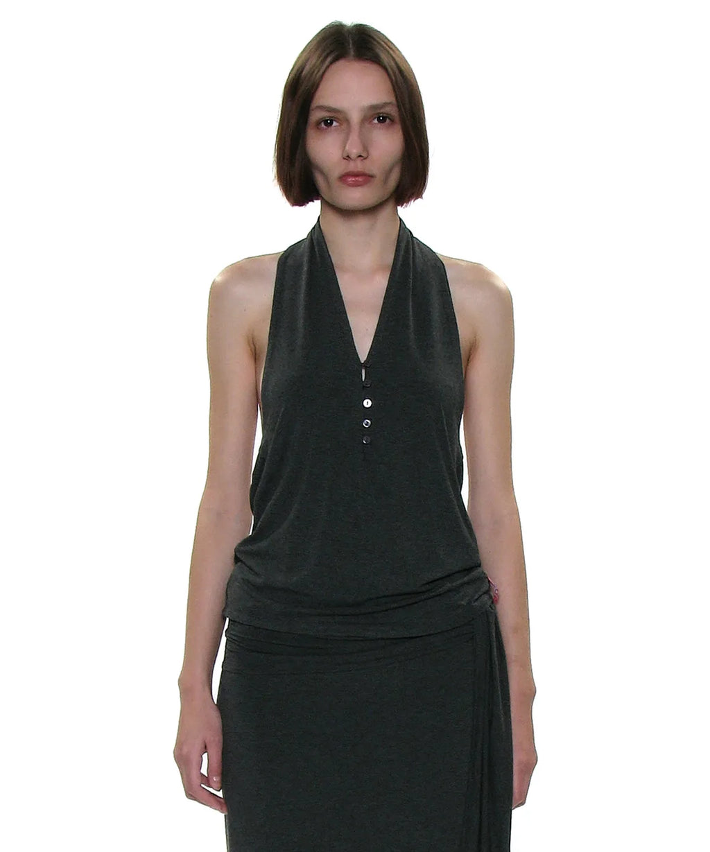 [ 店主極推 Pre-order ] PWC Button-up Jersey Halter Neck Top