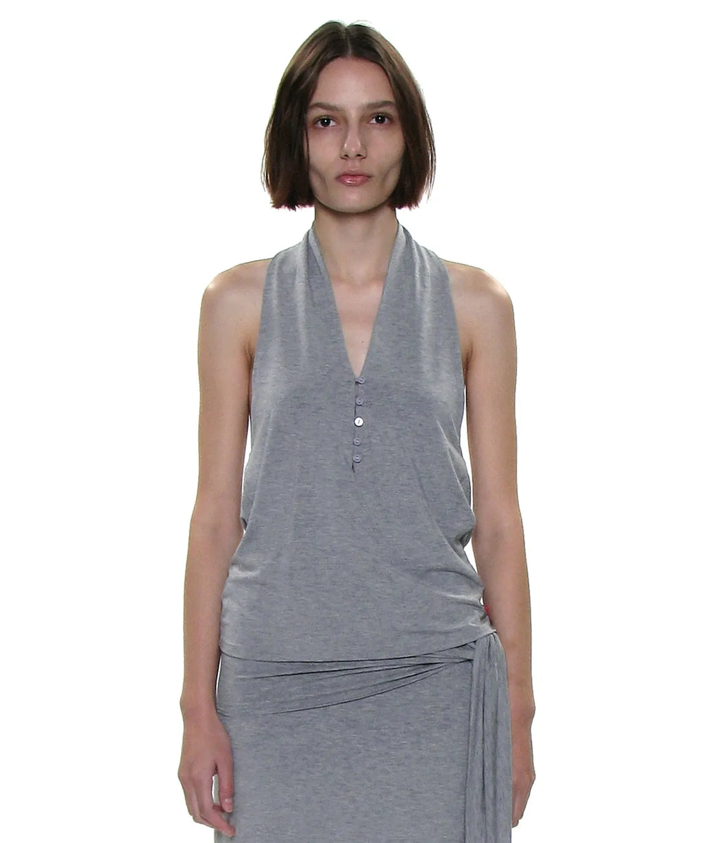 [ 店主極推 Pre-order ] PWC Button-up Jersey Halter Neck Top