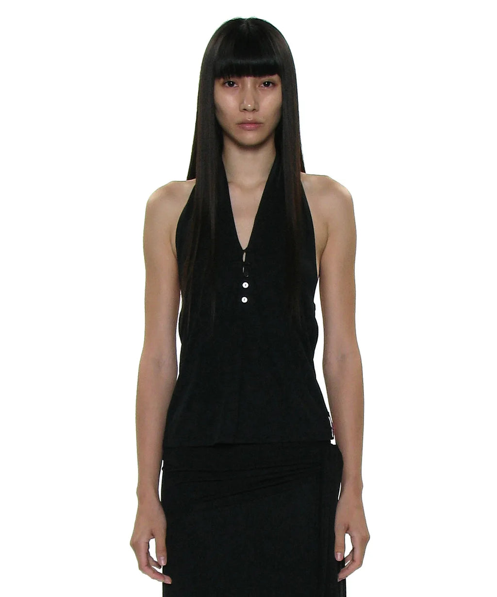 [ 店主極推 Pre-order ] PWC Button-up Jersey Halter Neck Top
