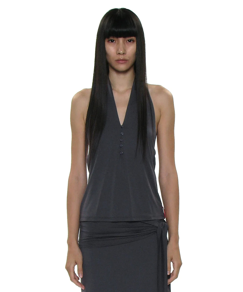 [ 店主極推 Pre-order ] PWC Button-up Jersey Halter Neck Top