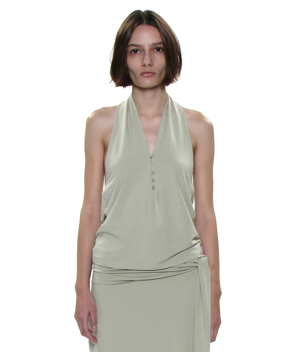 [ 店主極推 Pre-order ] PWC Button-up Jersey Halter Neck Top