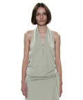 [ 店主極推 Pre-order ] PWC Button-up Jersey Halter Neck Top
